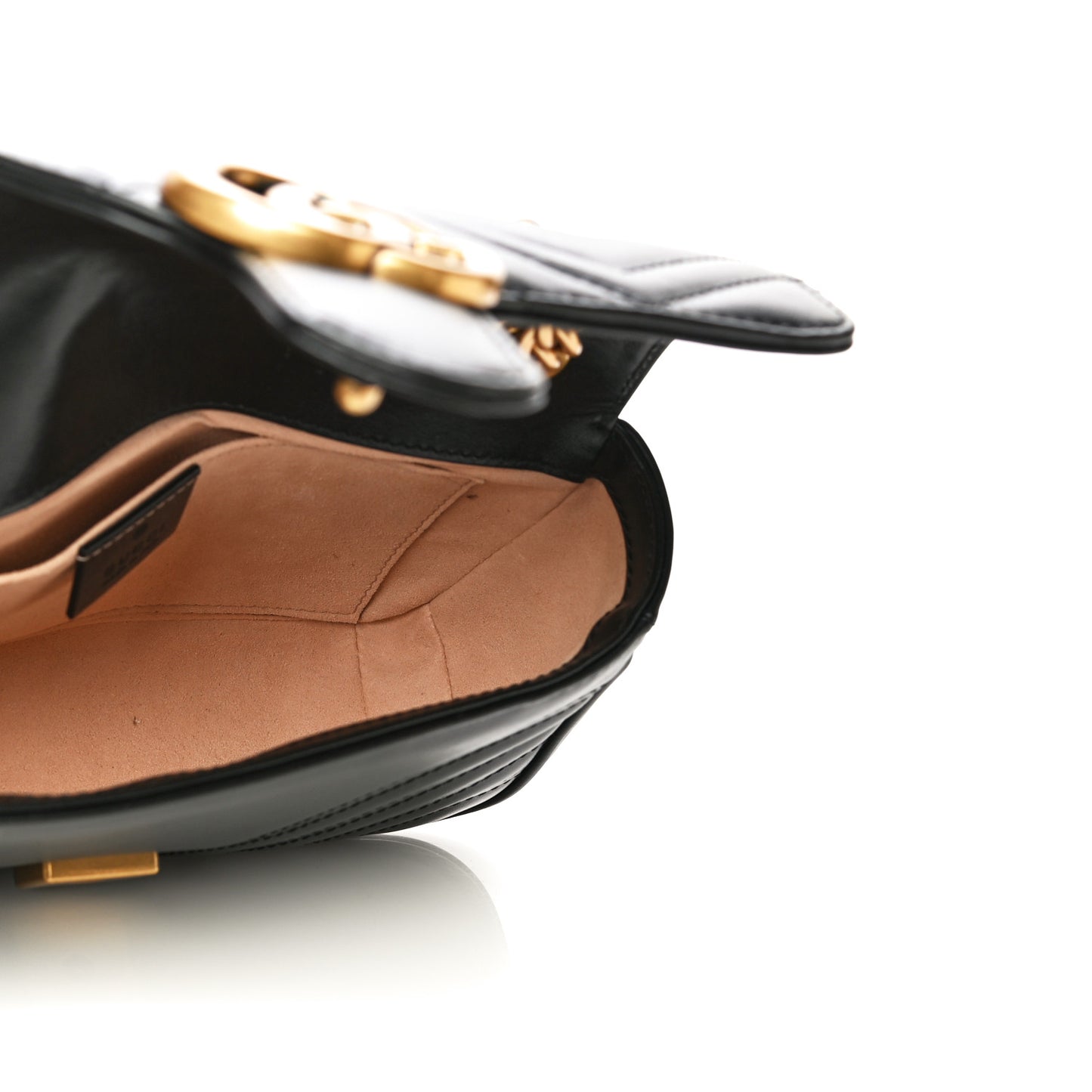 Calfskin Matelasse Mini GG Marmont Shoulder Bag Black