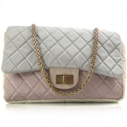 Chanel Graduated Quilted Fabric Classic Jumbo Flap 1 of 9