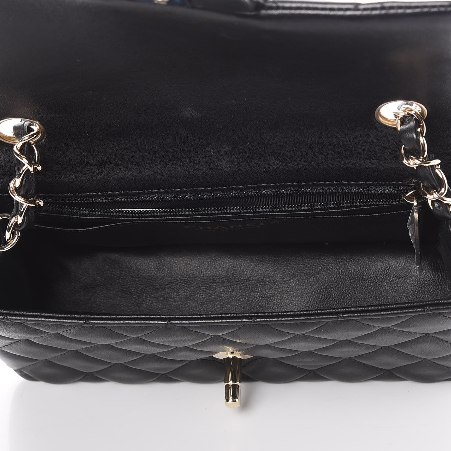 Chanel Lambskin Quilted Mini Rectangular Flap Black 5 of 10