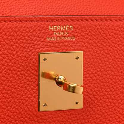 Hermes Togo Kelly Retourne 32 Capucine 6 of 10