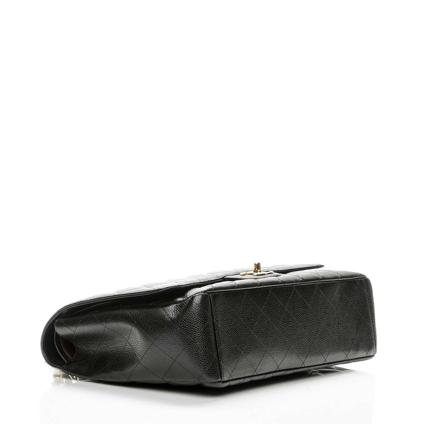Caviar Quilted Maxi Double Flap Black