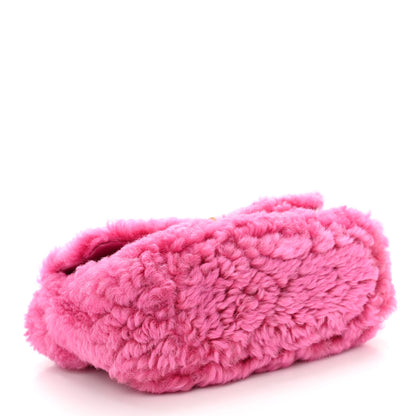 Chanel Shearling Sheepskin Medium Chanel 19 Flap Pink 4 of 10
