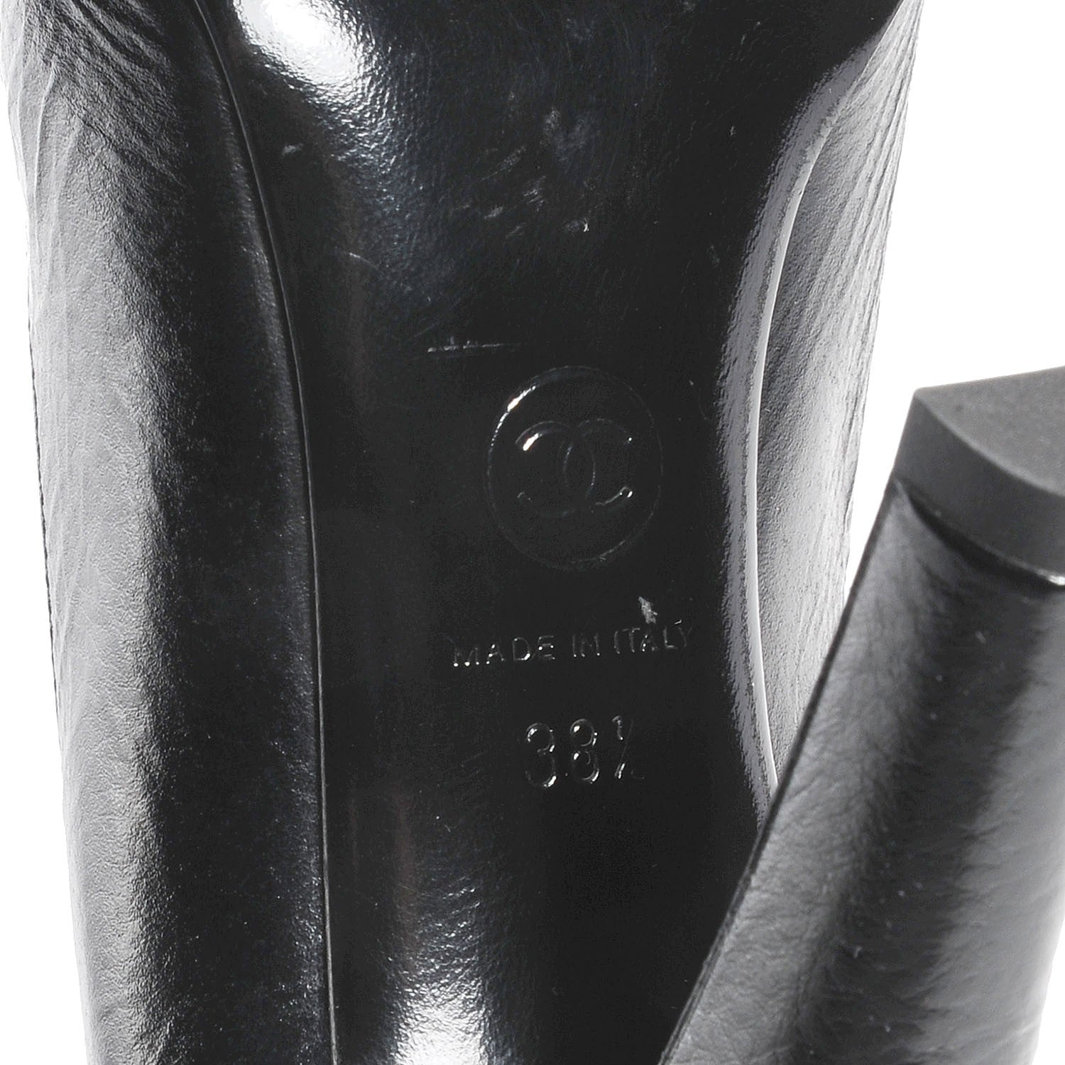 Chanel Patent Cap Toe Pumps Black 38.5 6 of 8