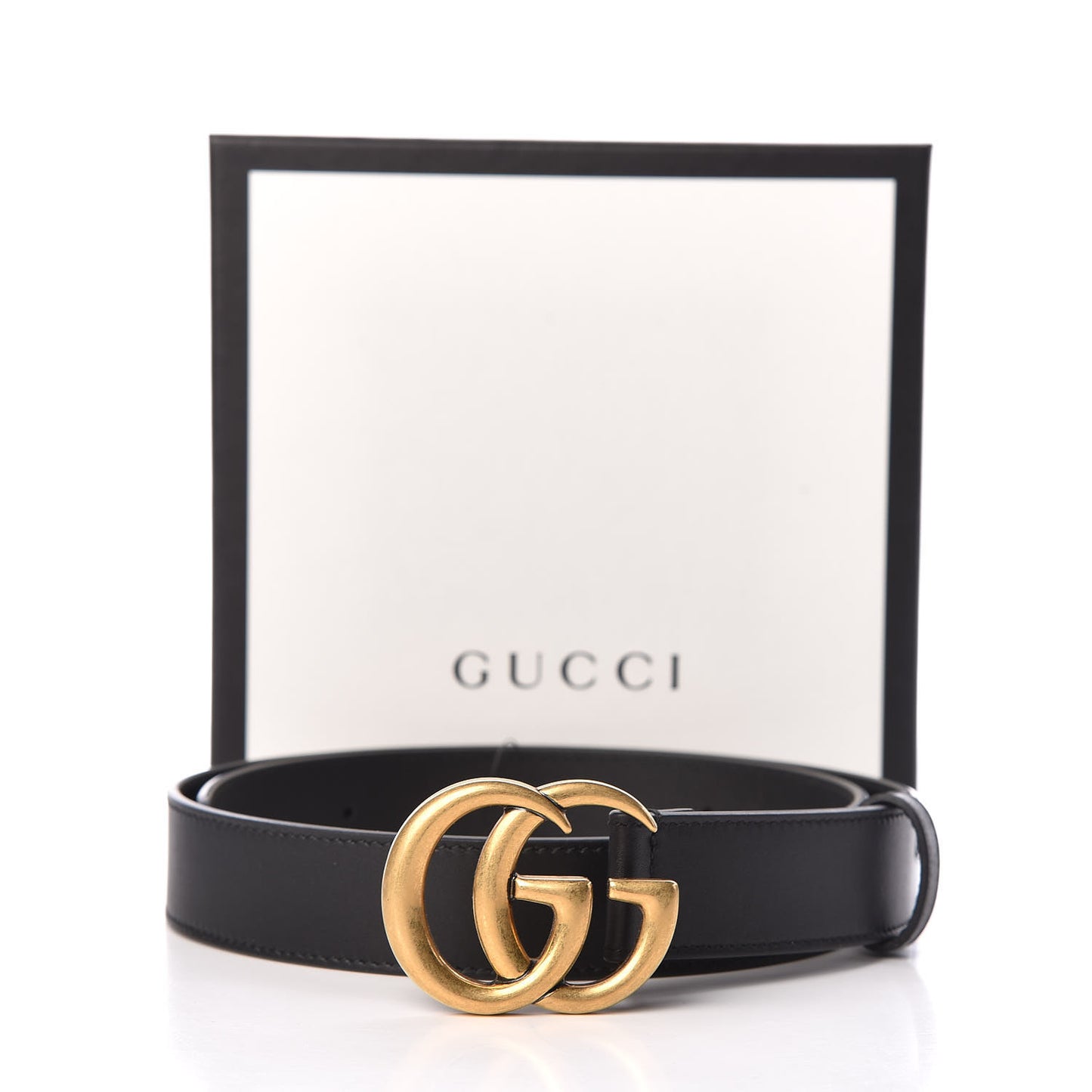 Calfskin Double G 30mm Belt 80 32 Black
