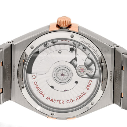 Omega Stainless Steel 18K Sedna Gold Diamond Bezel Mother of Pearl 34mm Co-Axial Master Chronometer Small Seconds Automatic Watch 131.25.34.20.55.001 4 of 5