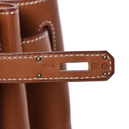 Hermes Toile Natural Barenia Flag Birkin 40 Fauve 19 of 33
