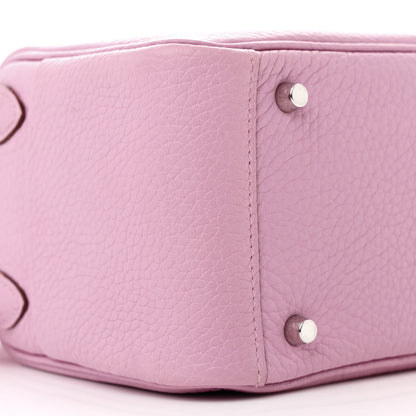 Hermes Taurillon Clemence Mini Lindy 20 Mauve Sylvestre 9 of 15