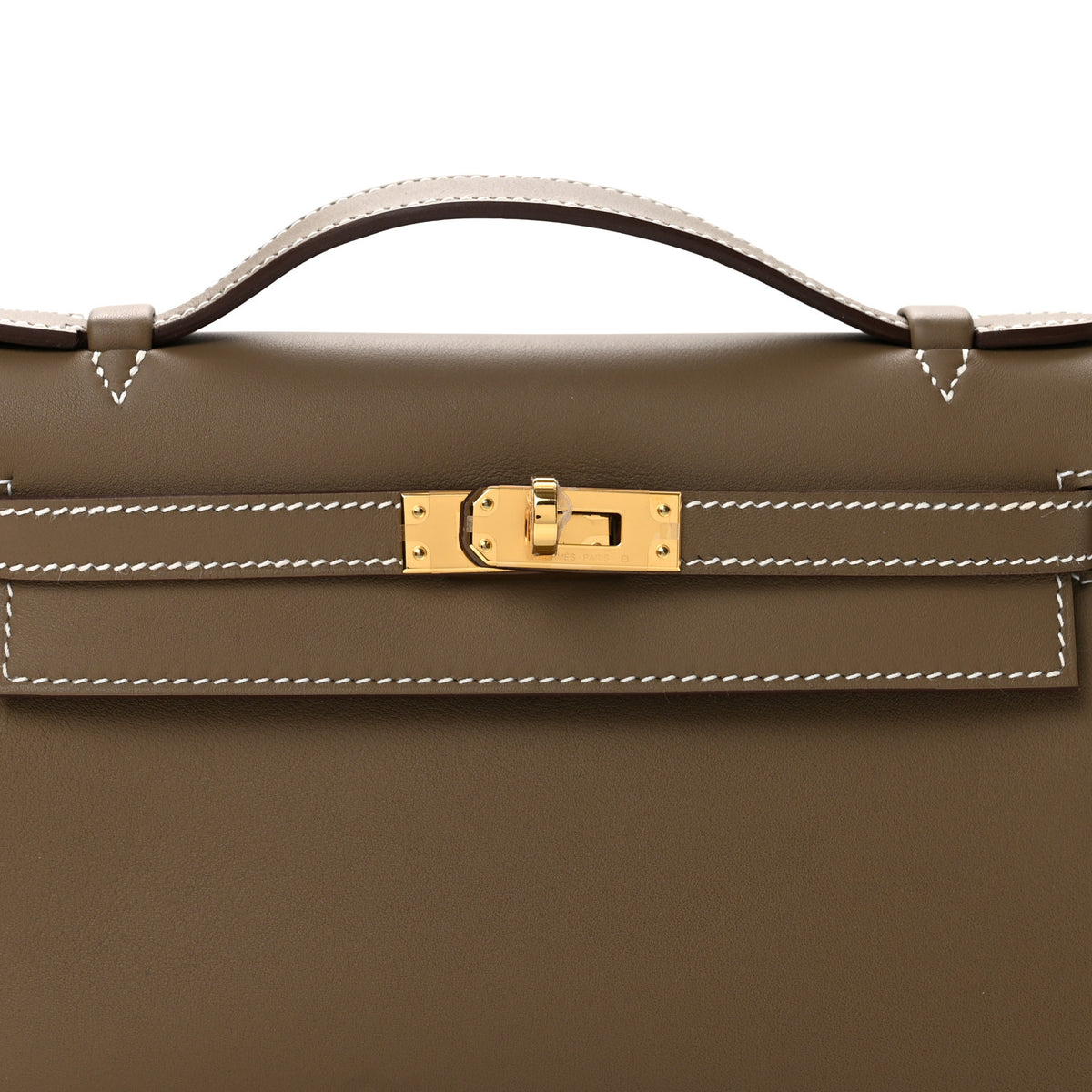 Hermes Swift Kelly Pochette Clutch Etoupe 8 of 11