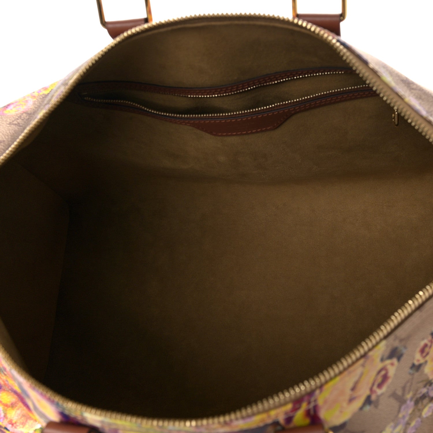 Louis Vuitton Metallic Monogram LV Garden Keepall Bandouliere 45 Gold 4 of 7