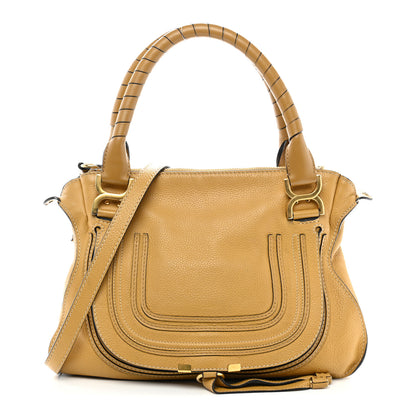 Chloe Calfskin Medium Marcie Satchel Sand Shell 1 of 11