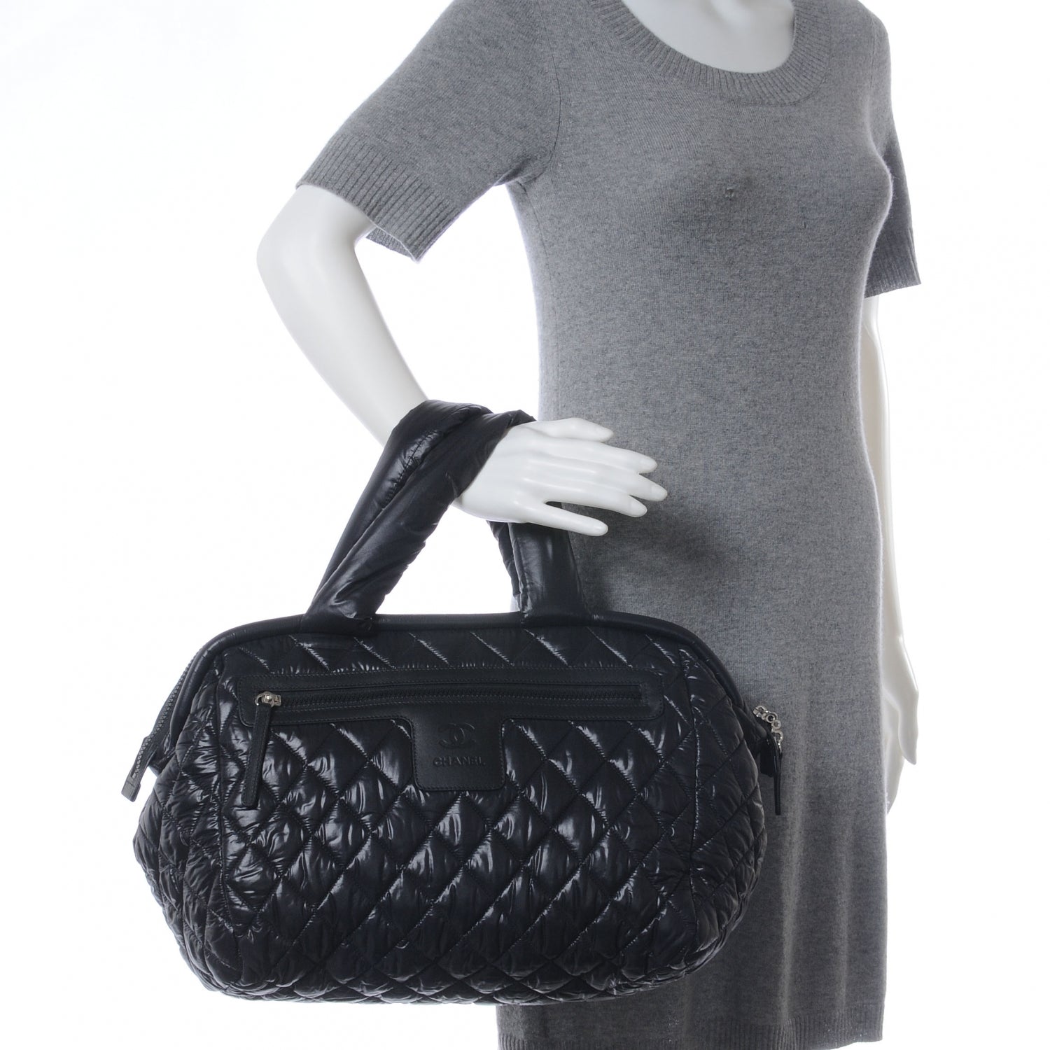 Chanel Lambskin Coco Cocoon Bowler Black 2 of 8