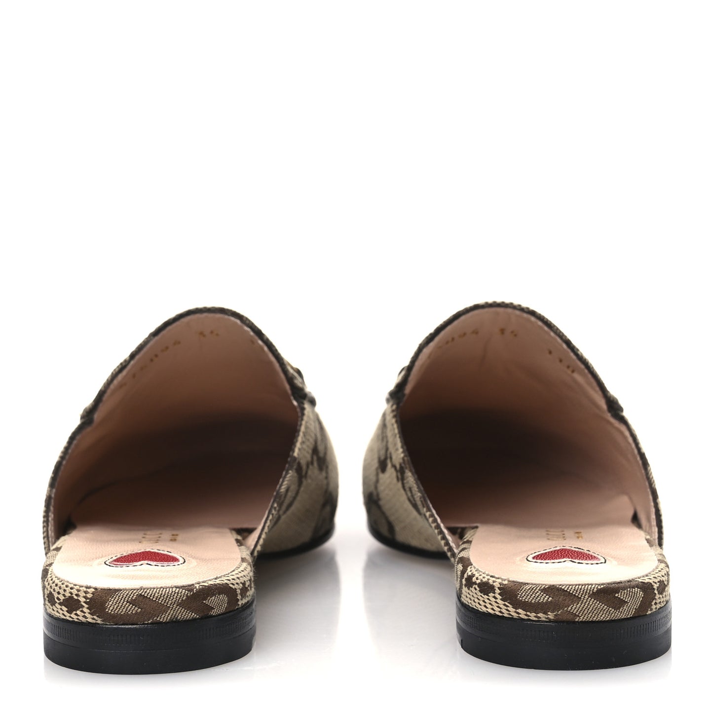 Monogram Jumbo GG Malaga Kid Womens Princetown Slippers 35 Camel Ebony New Acero Beige