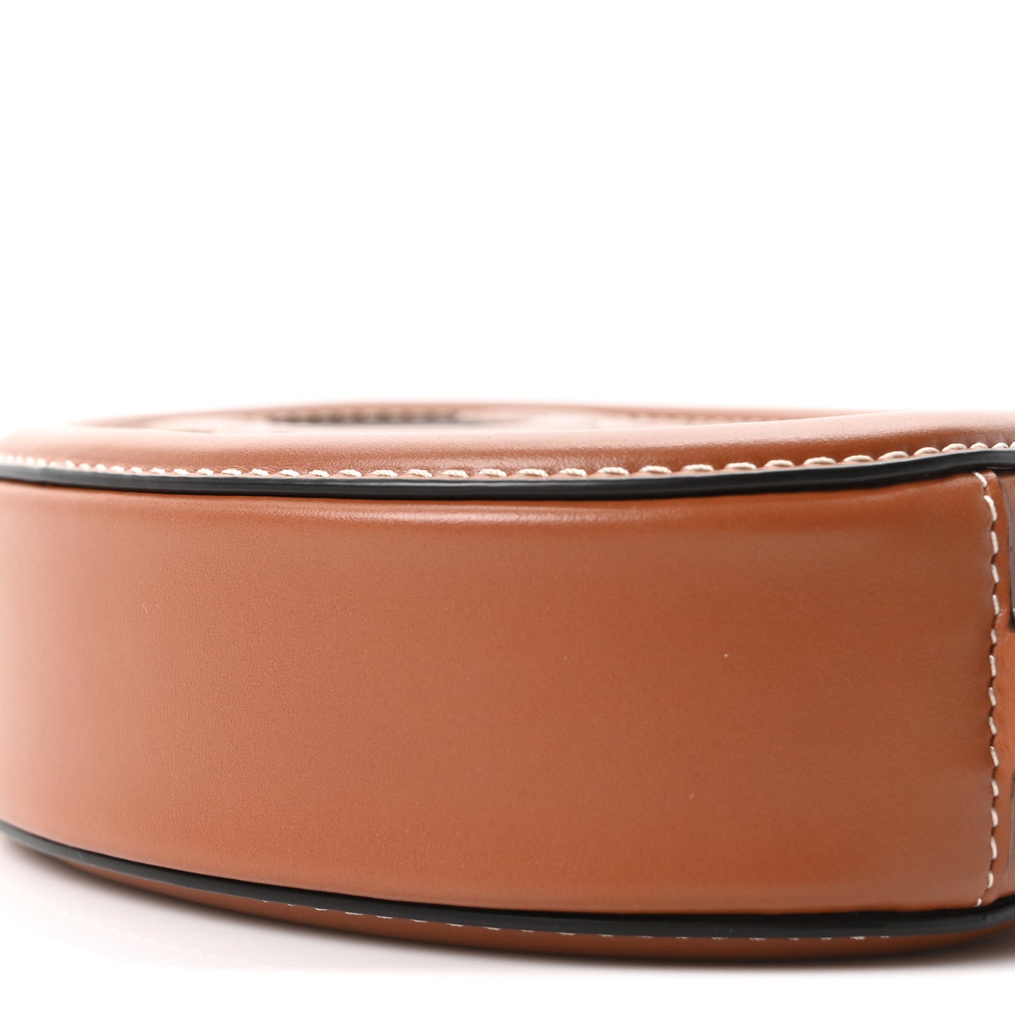 Smooth Calfskin Cuir Small Triomphe Oval Crossbody Purse Tan