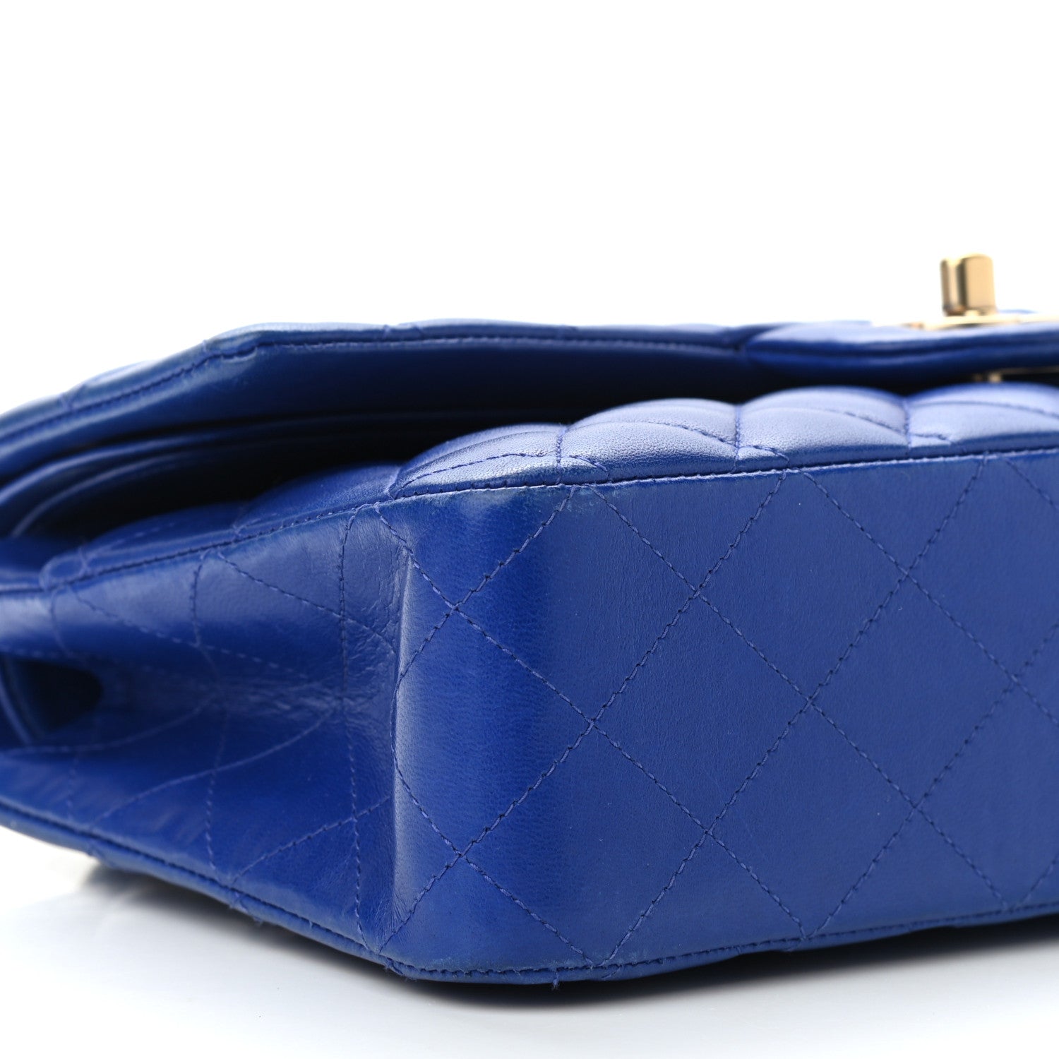 Chanel Lambskin Quilted Medium Double Flap Blue 3 of 12
