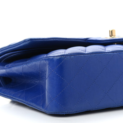 Chanel Lambskin Quilted Medium Double Flap Blue 3 of 12