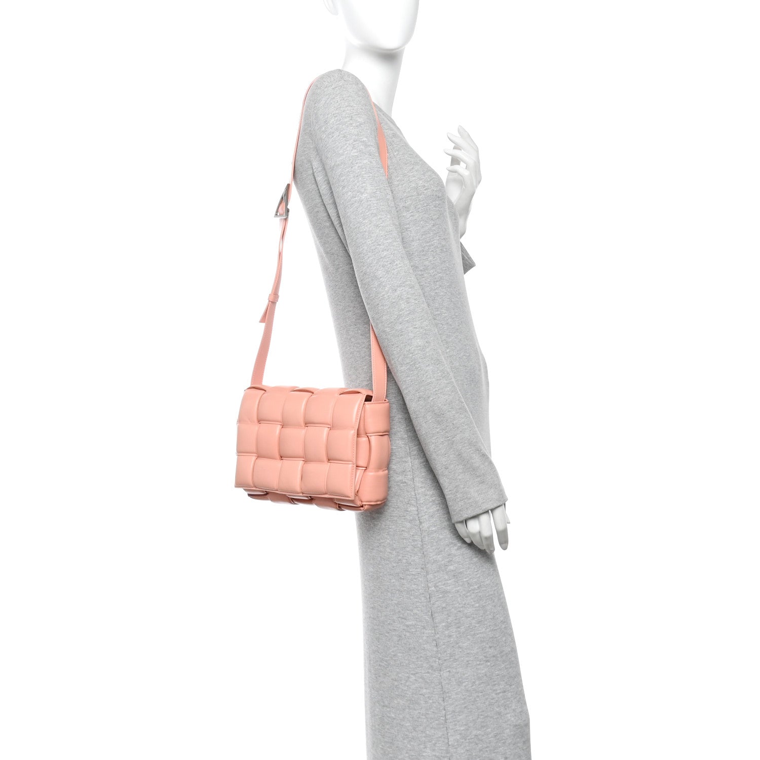 Bottega Veneta Nappa Maxi Intreccio Padded Cassette Crossbody Bag Peachy 2 of 9