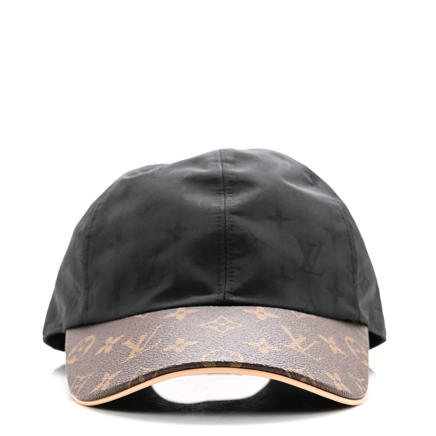 Polyester Silk Monogram LV Get Ready Cap M Black