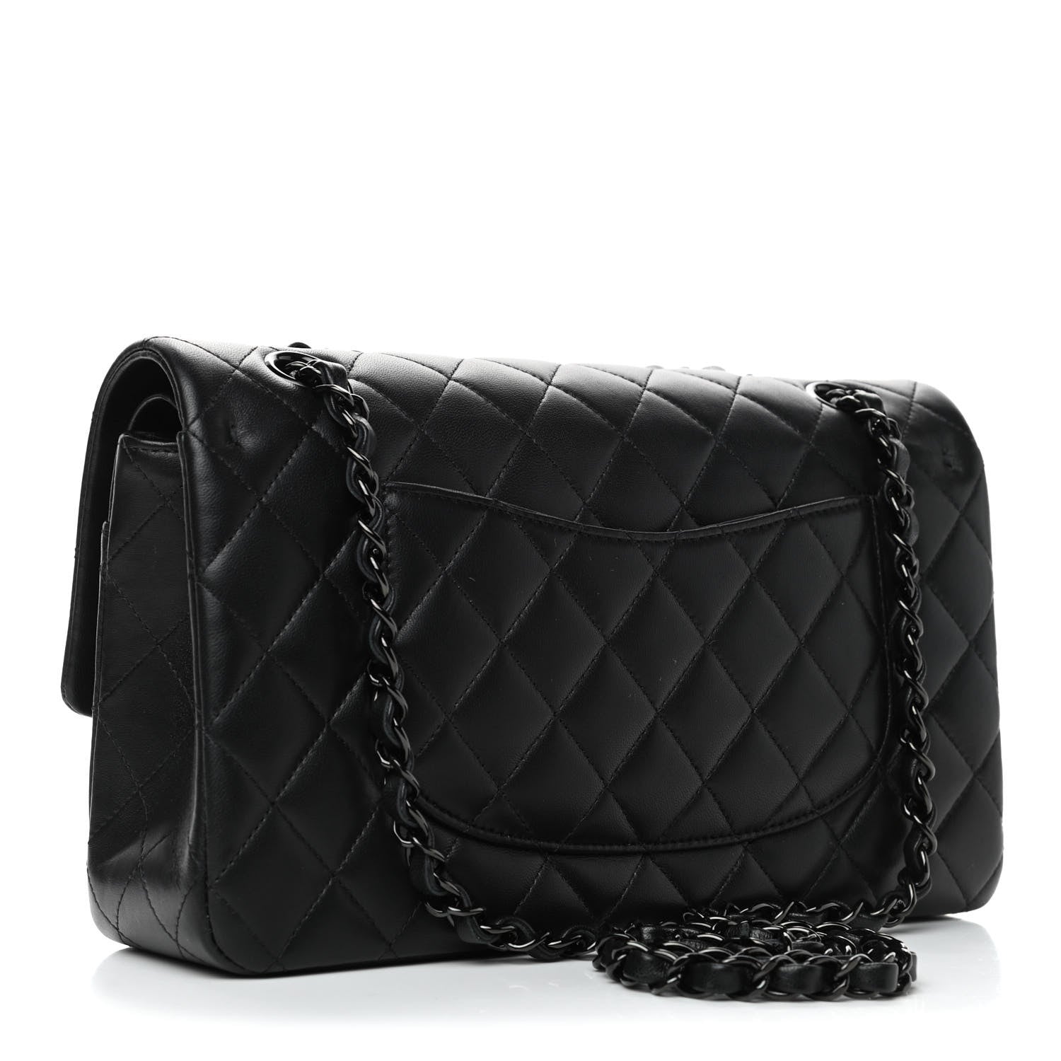 Chanel Lambskin Quilted Medium Double Flap So Black 2 of 5