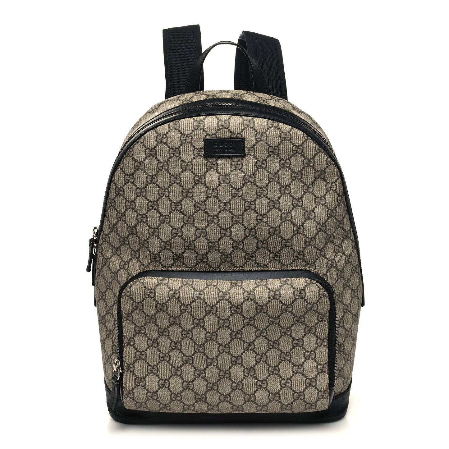 GG Supreme Monogram Medium Backpack Black