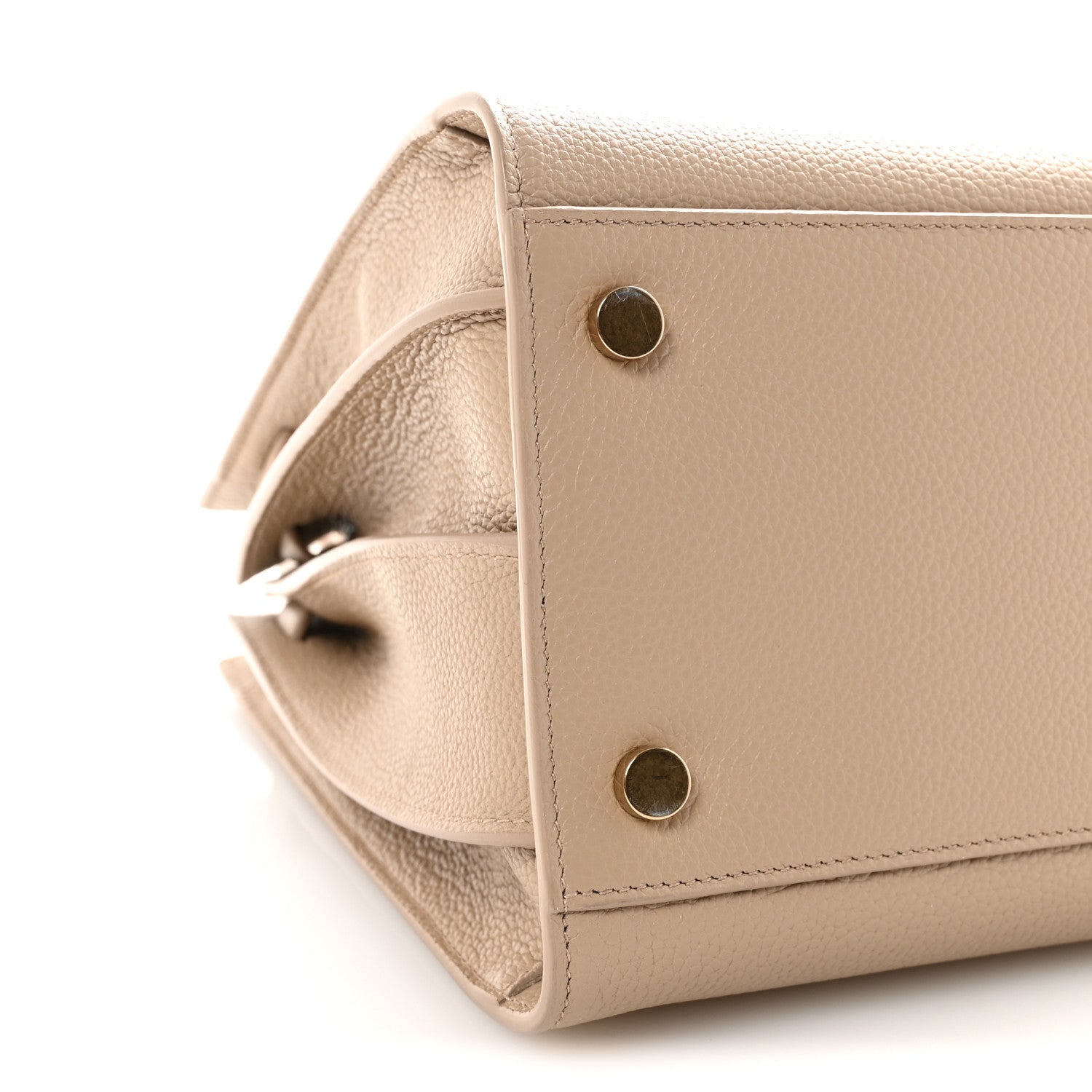 Saint Laurent Grained Calfskin Small Supple Sac De Jour Dark Beige 8 of 9