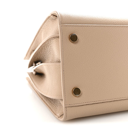 Saint Laurent Grained Calfskin Small Supple Sac De Jour Dark Beige 8 of 9