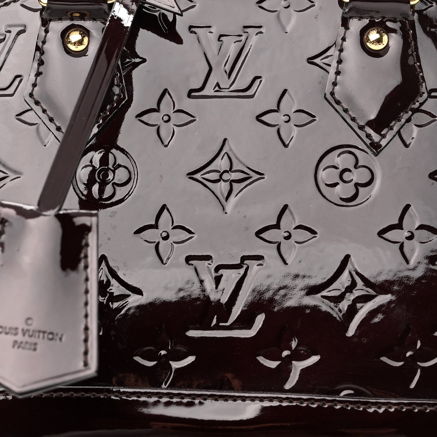 Louis Vuitton Vernis Alma BB Amarante 8 of 10