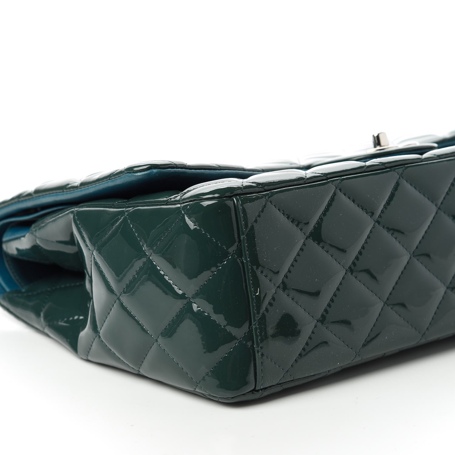 Chanel Patent Maxi Double Flap Turquoise 7 of 12