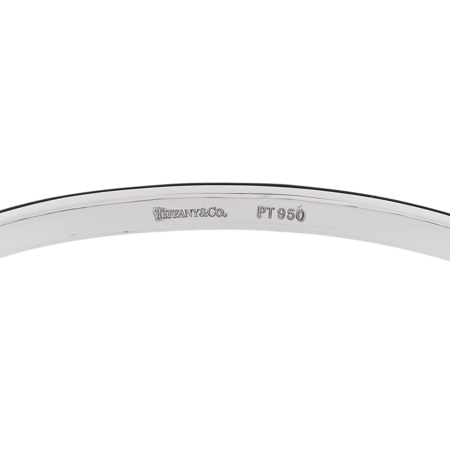 Tiffany Platinum Diamond 4.5mm Etoile Bangle Bracelet 3 of 3