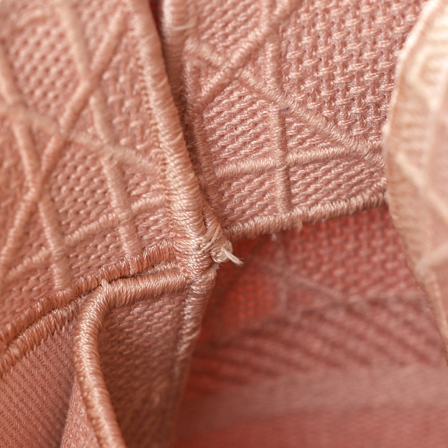 Canvas Embroidered Cannage Medium Lady D-Lite Pink