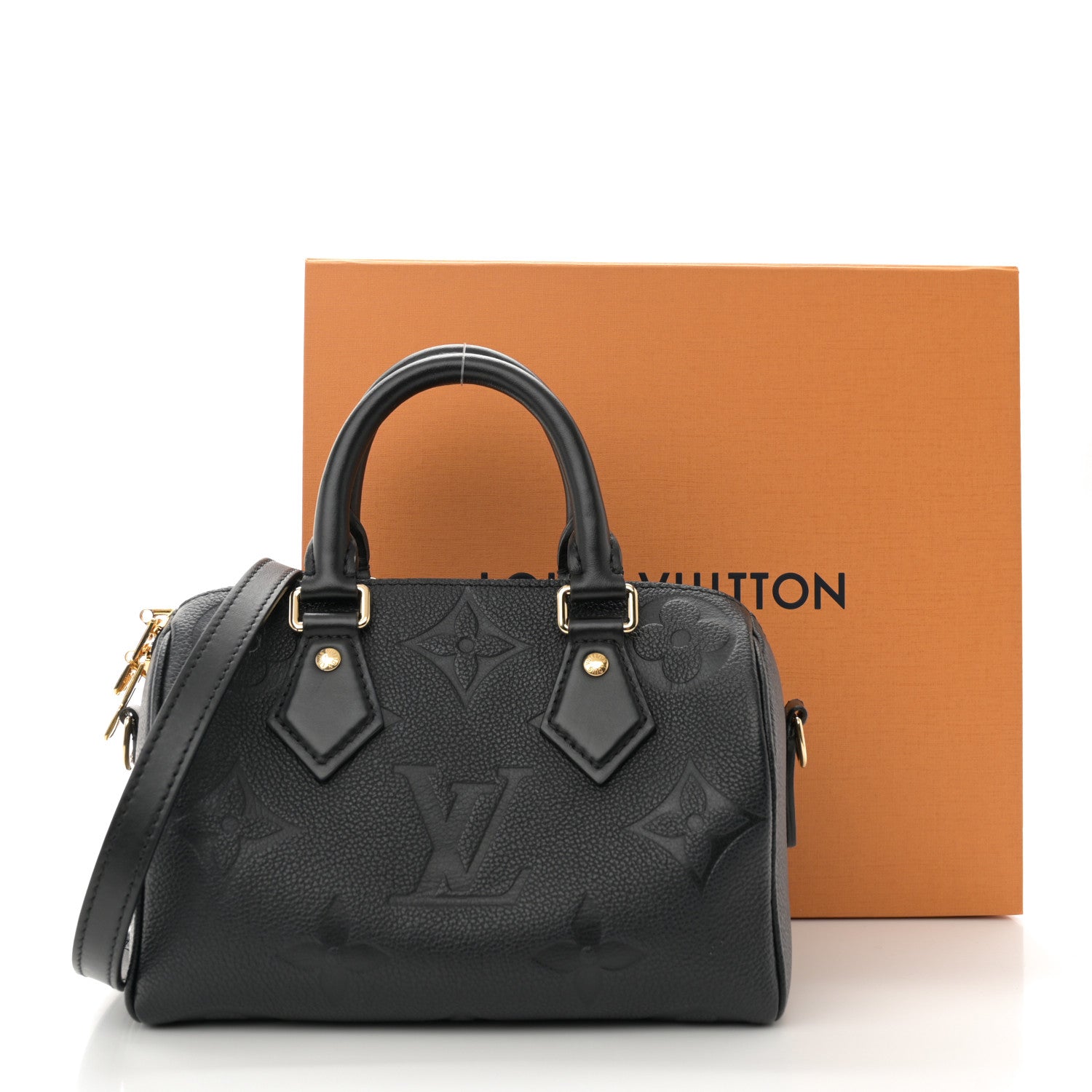 Louis Vuitton Empreinte Monogram Giant Speedy Bandouliere 20 Black 12 of 12
