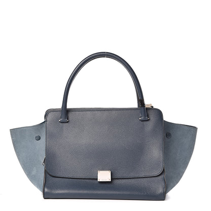 Celine Drummed Calfskin Suede Double Zip Trapeze Orage 1 of 11