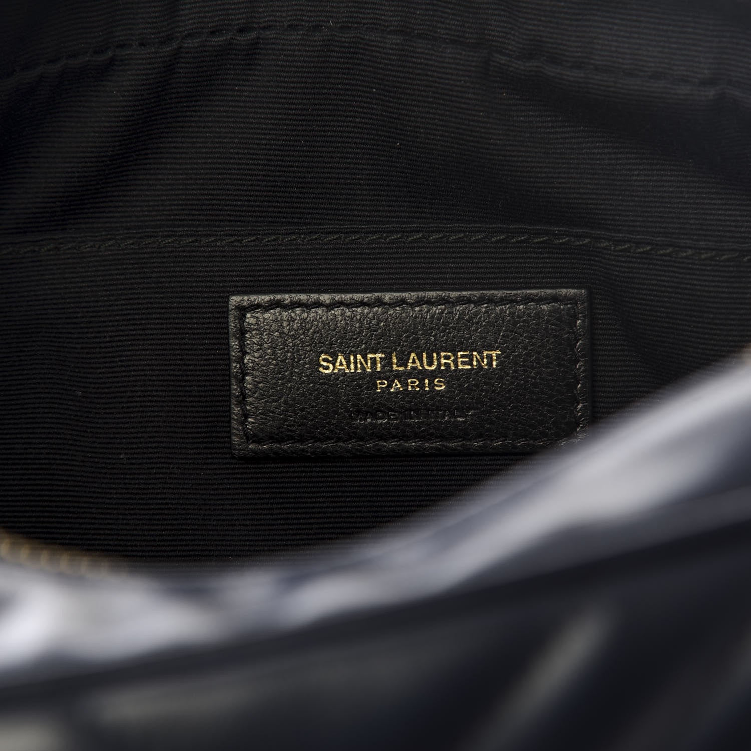 Saint Laurent Calfskin Matelasse Monogram Lou Camera Bag Navy 7 of 8