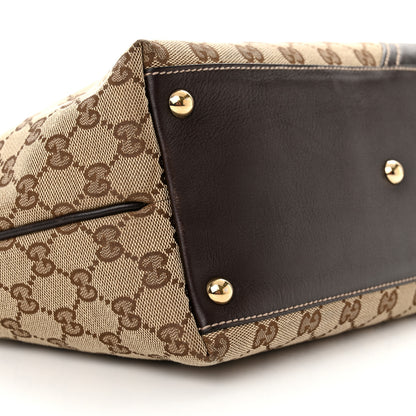 Gucci Monogram Medium New Britt Tote Brown 10 of 15