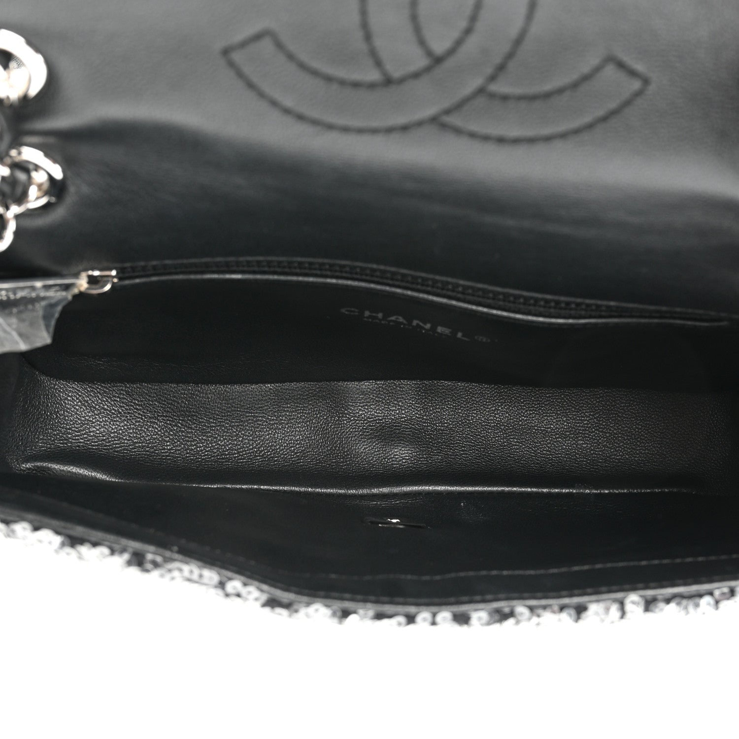 Chanel Sequin Small Single Flap Silver 5 of 9