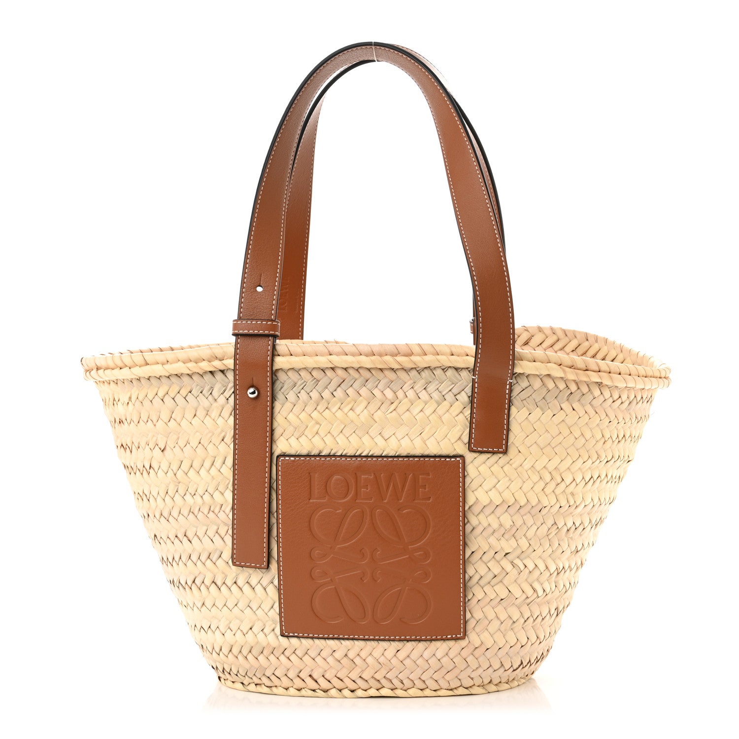 Loewe Raffia Basket Tote Bag Natural Tan 1 of 9