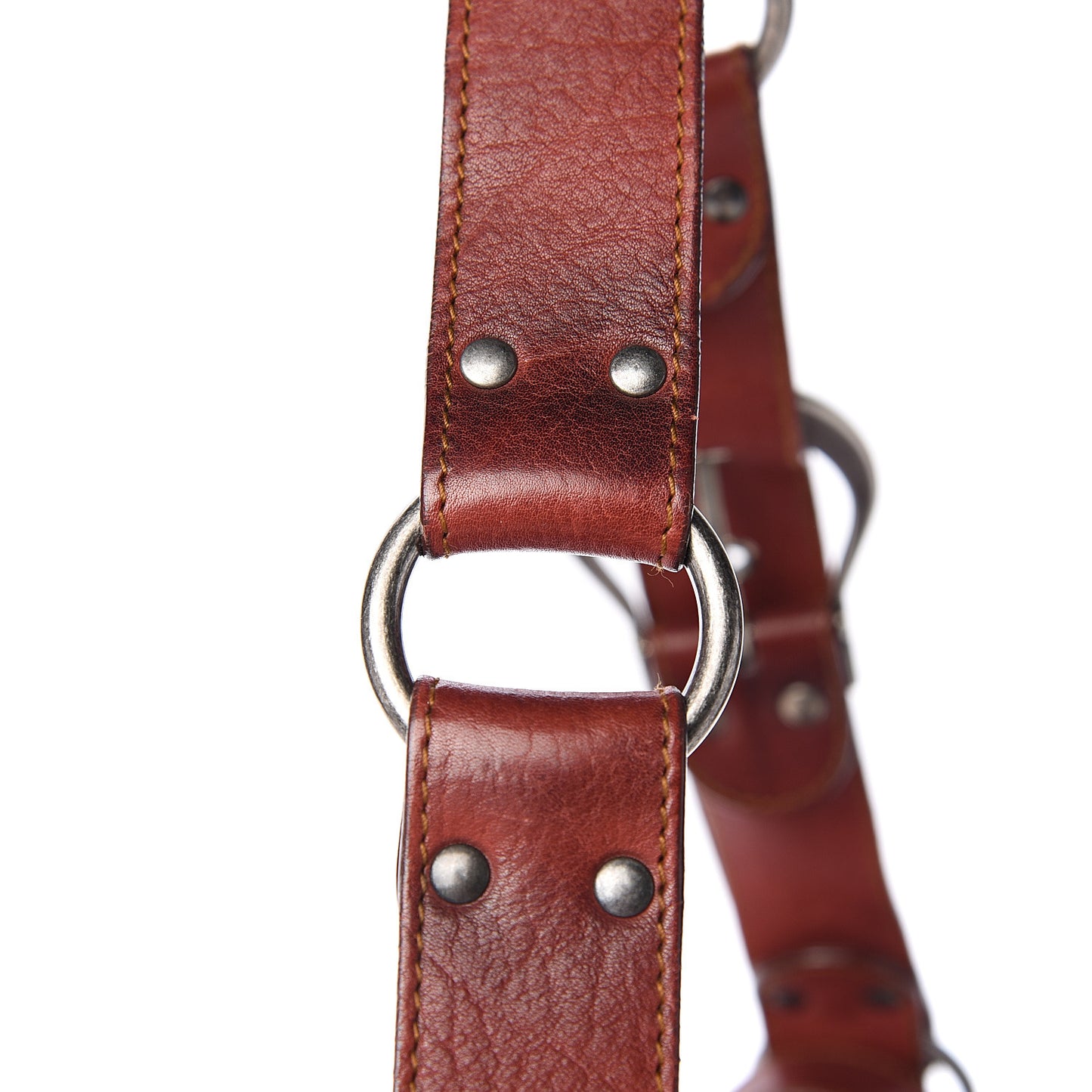 Calfskin Medium Gaucho Double Saddle Bag Red