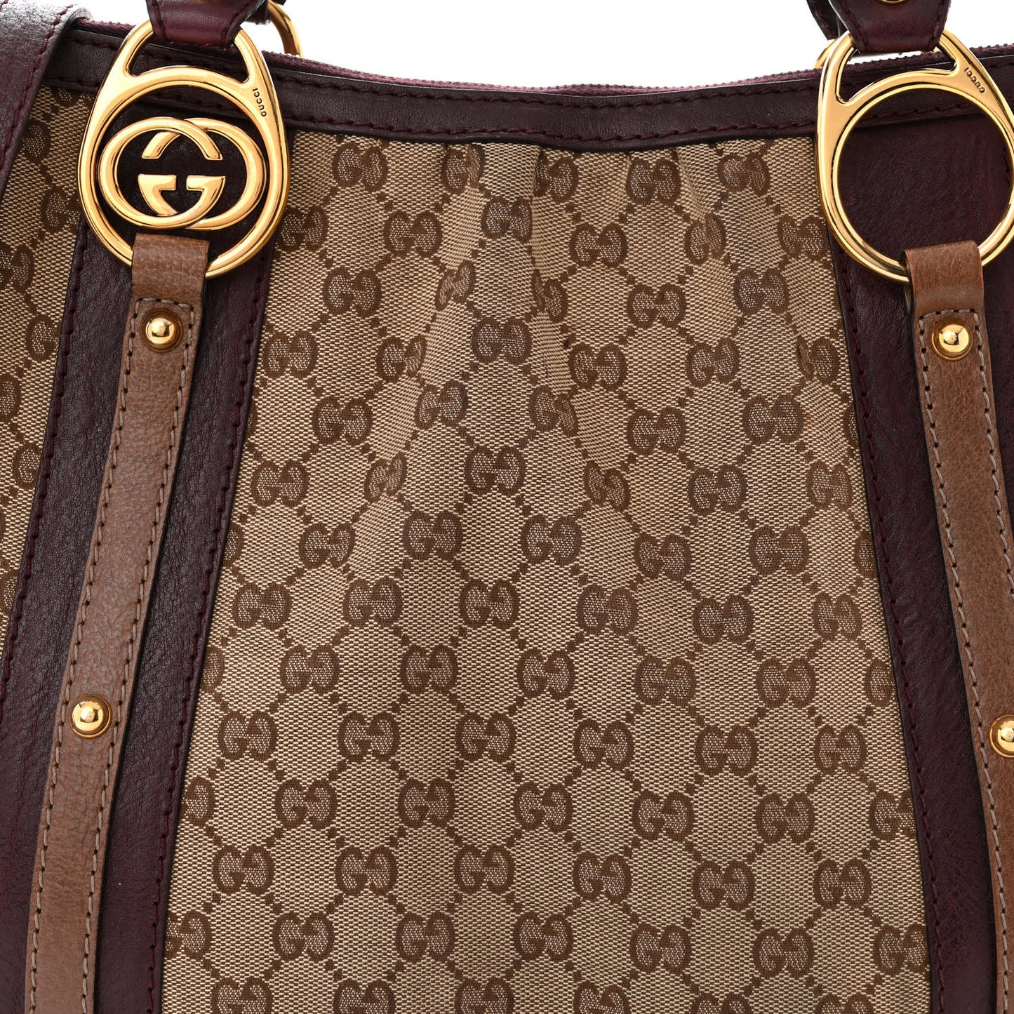 Monogram Interlocking G Tote Dark Brown
