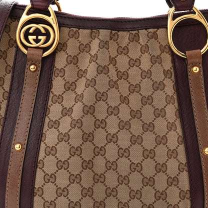 Gucci Monogram Interlocking G Tote Dark Brown 8 of 10