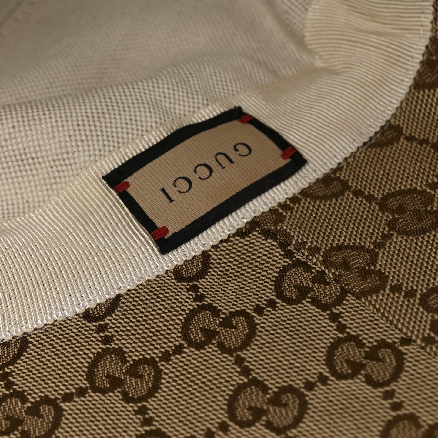 Monogram Wide Brim Hat L Beige