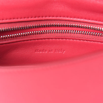 Celine Grained Calfskin Small Trotteur Dark Pink 8 of 9