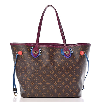 Louis Vuitton Monogram Totem Neverfull MM Magenta 1 of 11