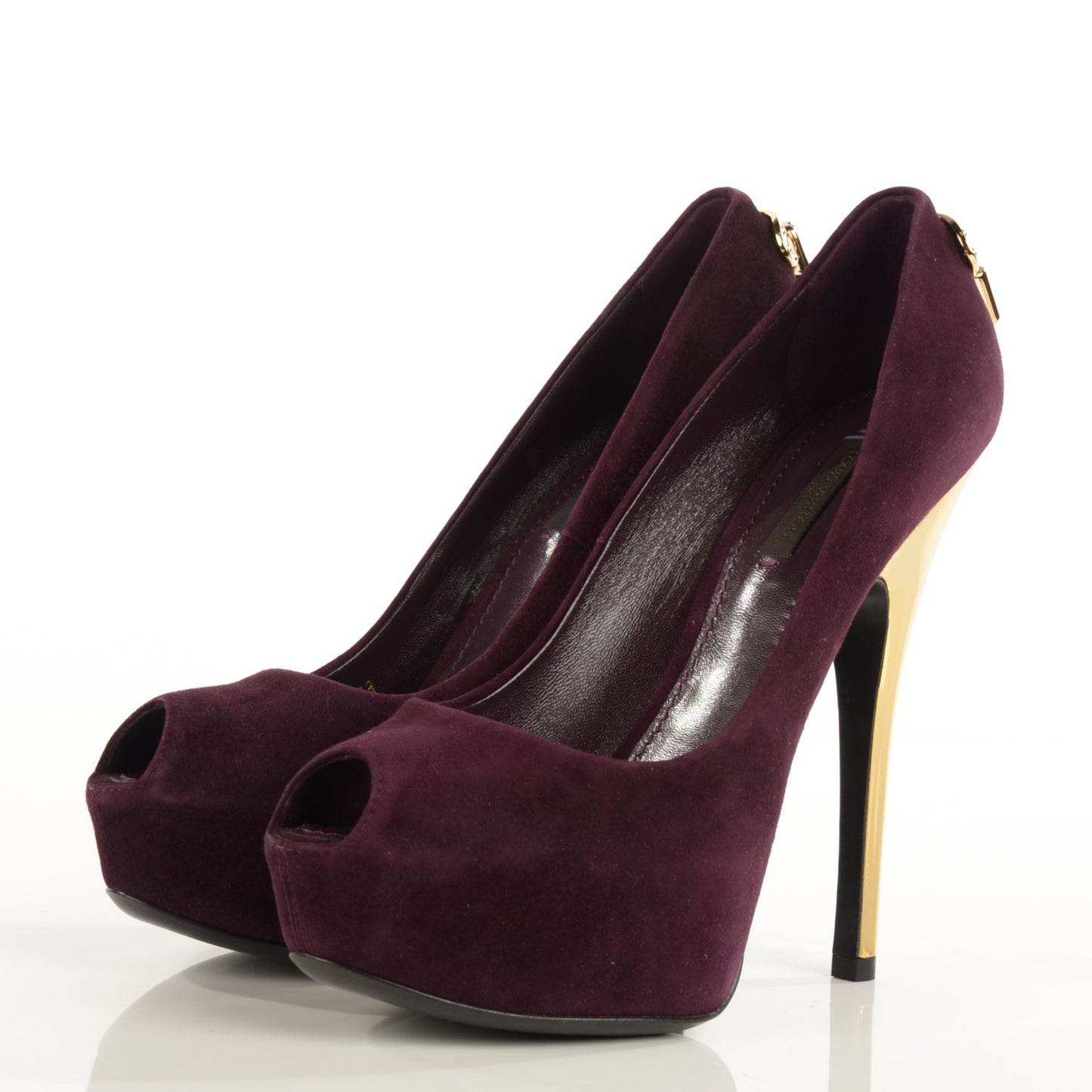 Suede Oh Really Peep Toe Pumps 36.5 Amarante