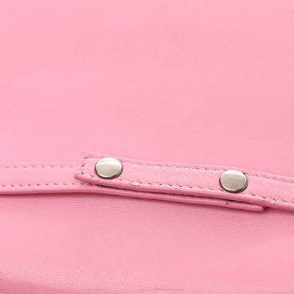 Balenciaga Patent Crocodile Embossed B Wallet On Chain Pink 16 of 18