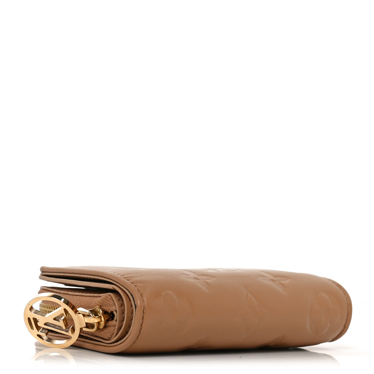 Louis Vuitton Lambskin Embossed Monogram Lou Coussin Wallet Camel 4 of 7