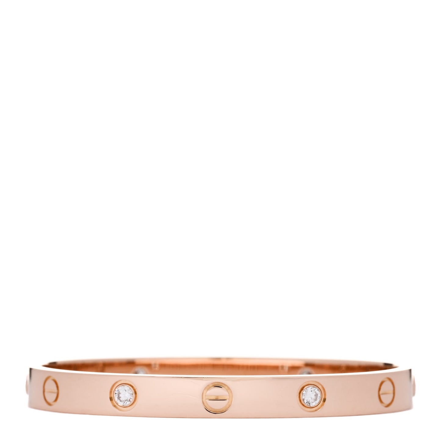 18K Pink Gold 4 Diamond LOVE Bracelet 16