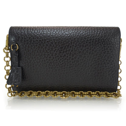 Prada Leather Berlino Sound Clutch Bag Black 3 of 16