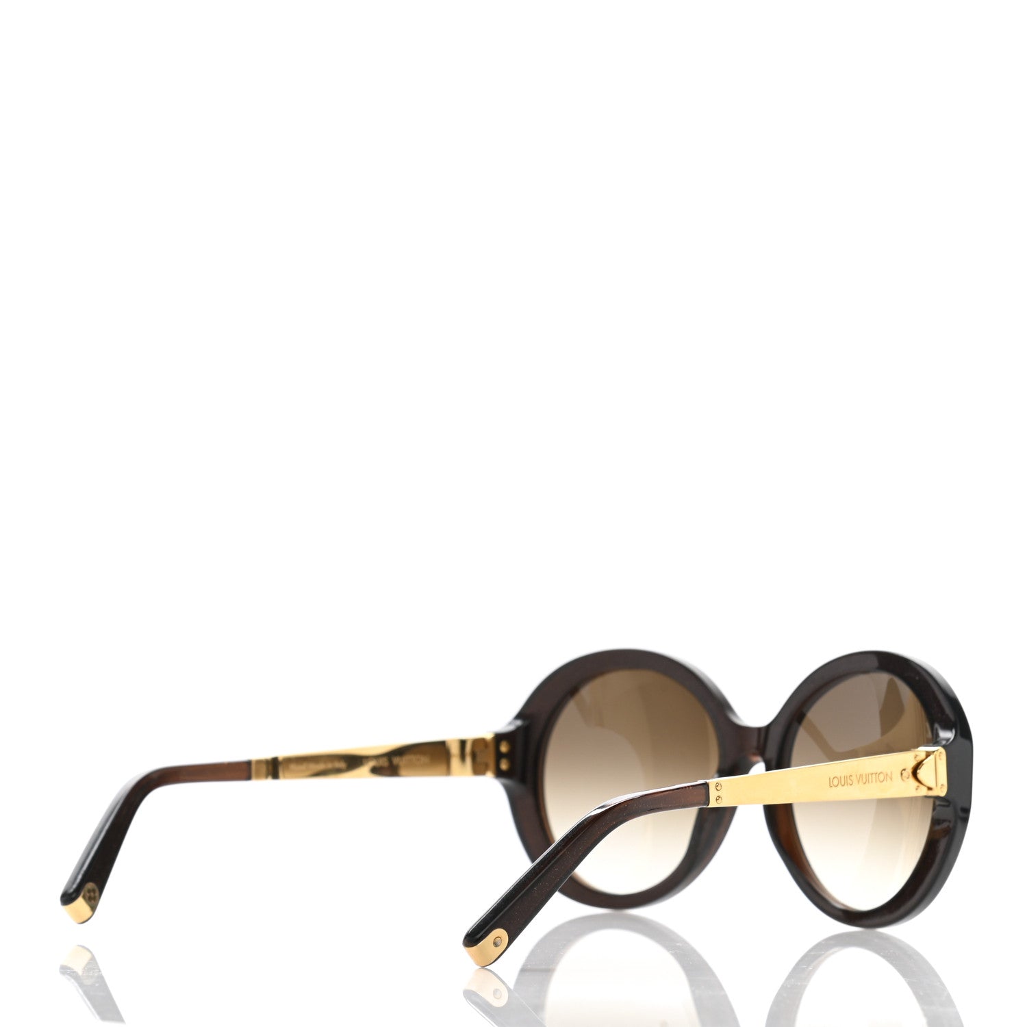 Louis Vuitton Petit Soupcon Rond Sunglasses Z0490W Brown Glitter 4 of 9