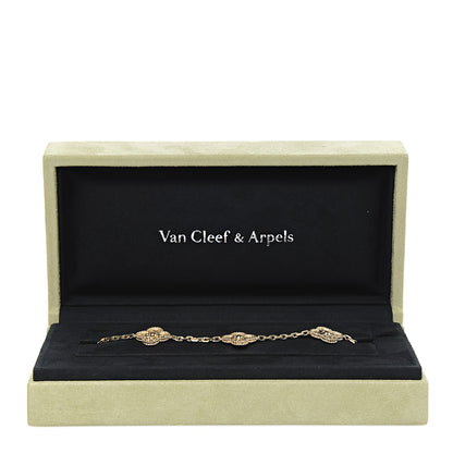 Van Cleef & Arpels 18K Yellow Gold 5 Motifs Vintage Alhambra Bracelet 4 of 4