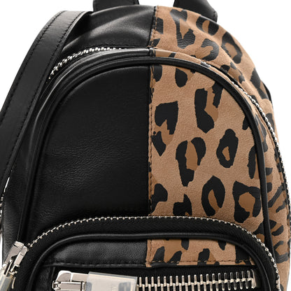 Alexander Wang Lambskin Leopard Print Mini Attica Backpack Crossbody Multicolor Black 9 of 9