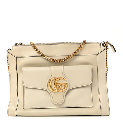 Gucci New Sakai Calfskin Lux Dahlia Chain Shoulder Bag Mystic White 1 of 10
